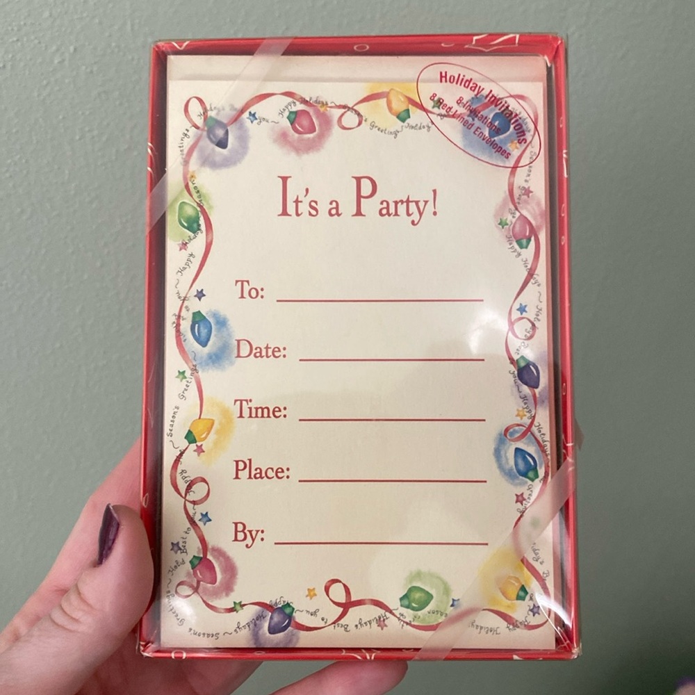 Vintage Christmas / Holiday Party Invites